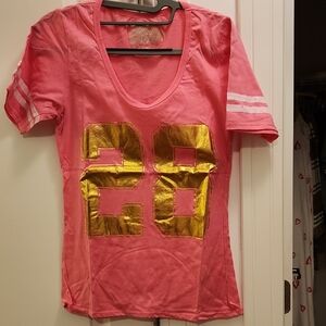 NWOT Pink and Gold Women's Tee